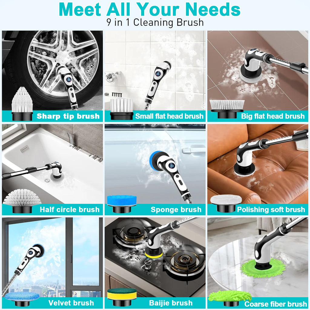 Electric Spin Scrubber - Multi-Surface Cleaning Brush