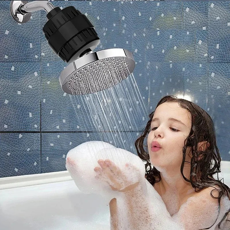 Stainless Steel Shower Filter – 20 Stage Filtration for Cleaner Water & Healthier Skin