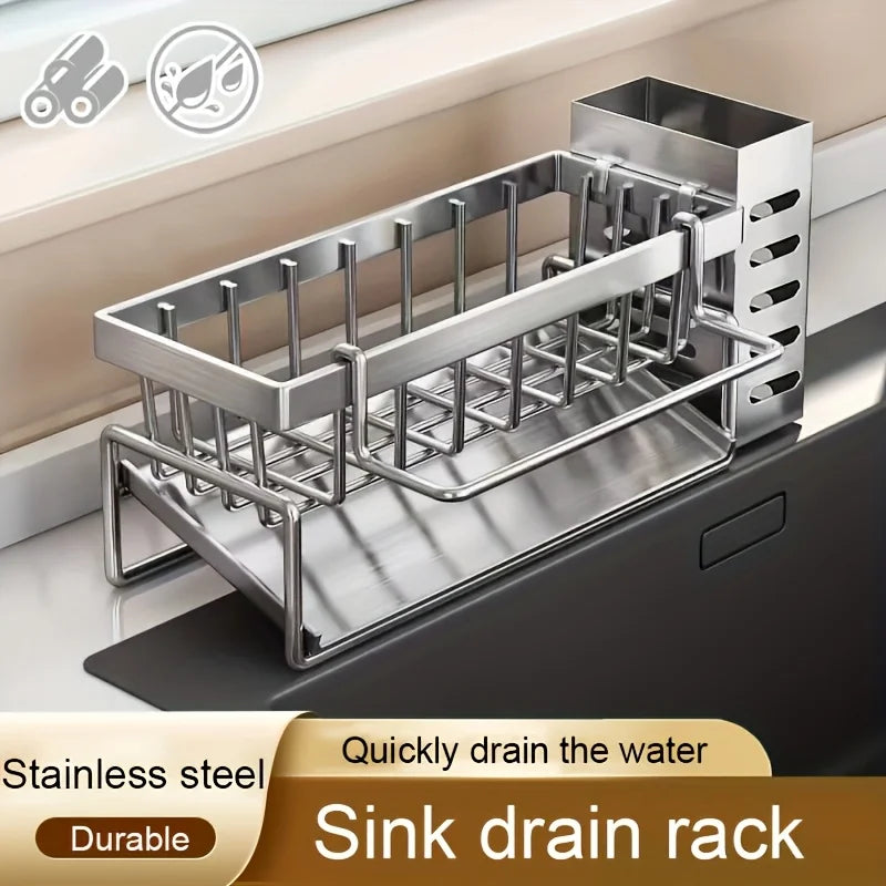 Stainless Steel Sink Organizer & Drain Rack