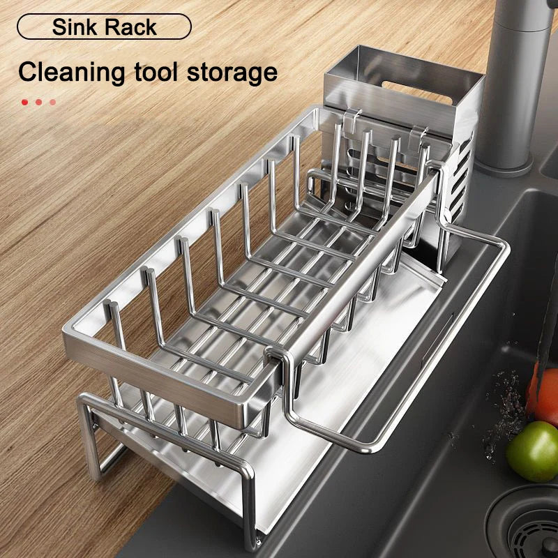 Stainless Steel Sink Organizer & Drain Rack