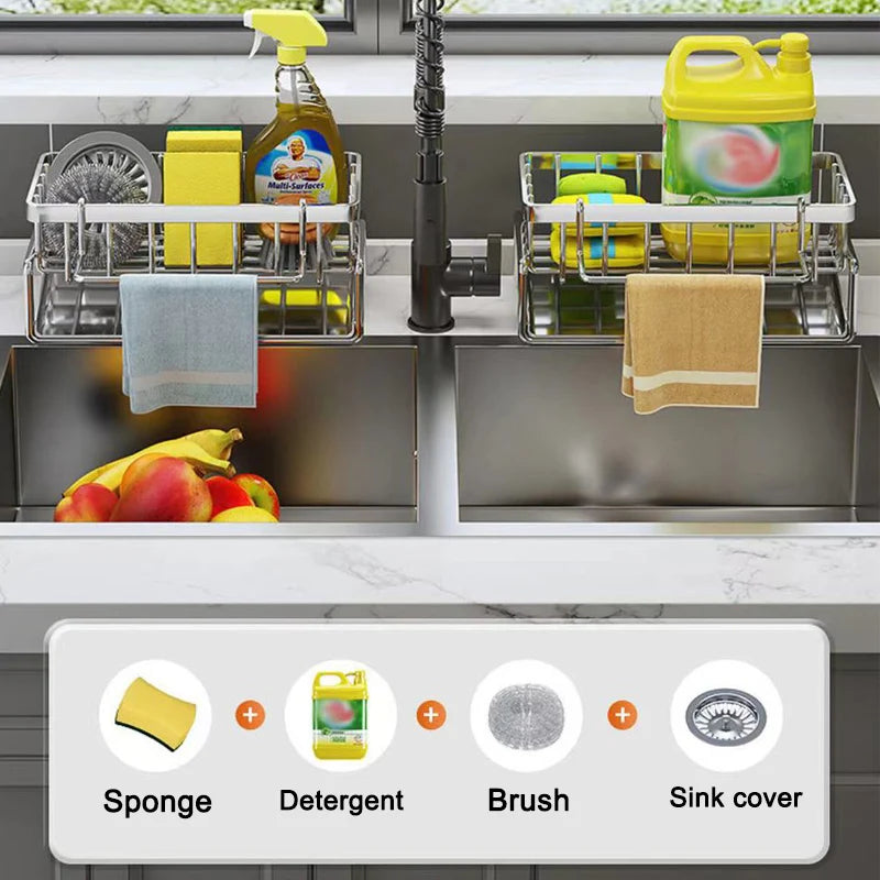 Stainless Steel Sink Organizer & Drain Rack