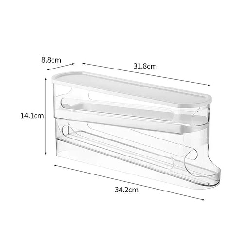 Automatic Rolling Egg Holder - Space-Saving Fridge Organizer