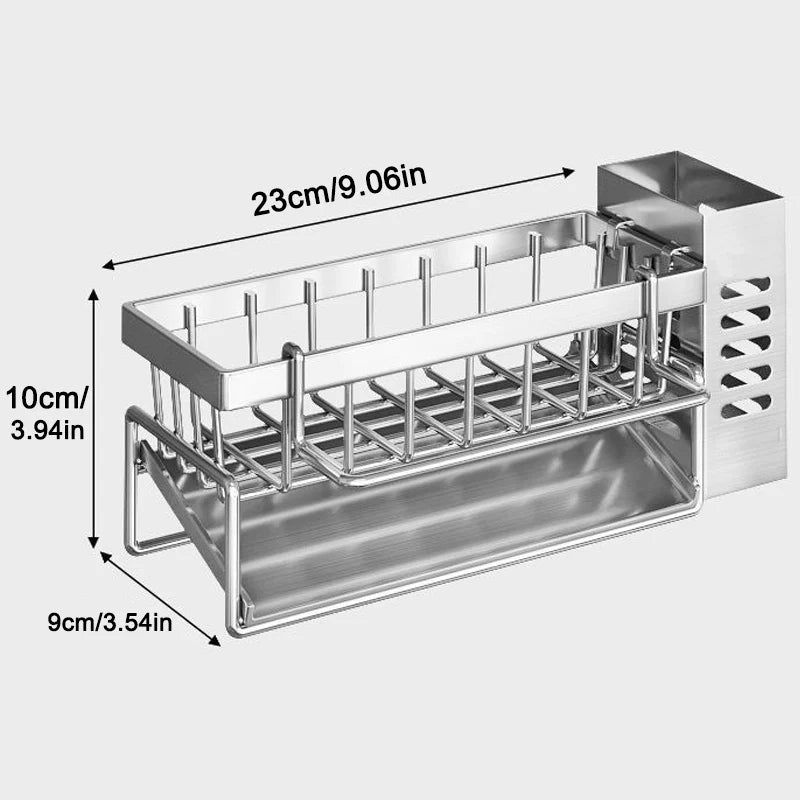Stainless Steel Sink Organizer & Drain Rack